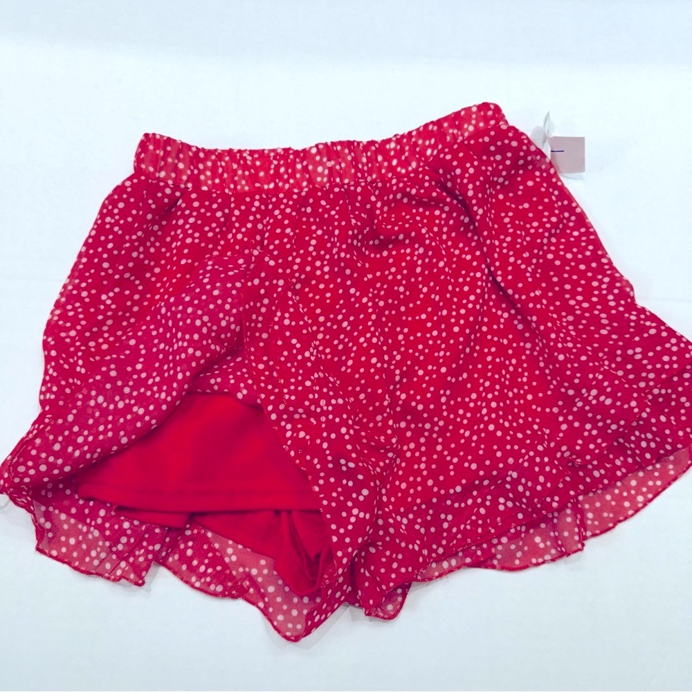 White Fox Red Polka Dot Skort Size Small